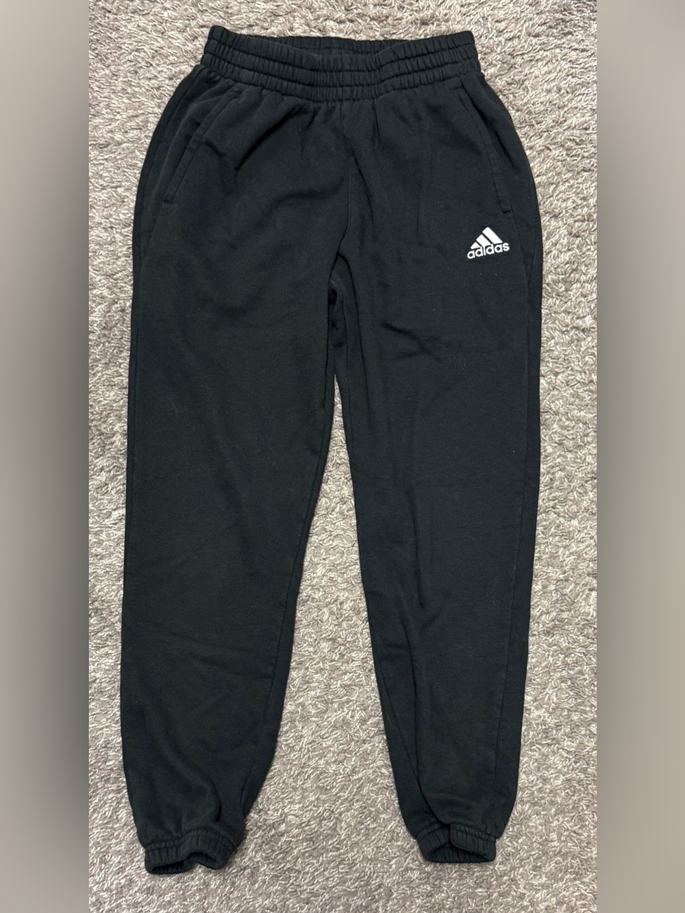 EUC Youth Adidas Sweatpants, Size M (10/12); Black/White Logo